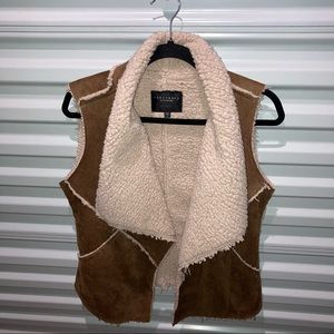 Sanctuary Clothing Women’s Size Small Brown Vegan Shearling Gilet Vest